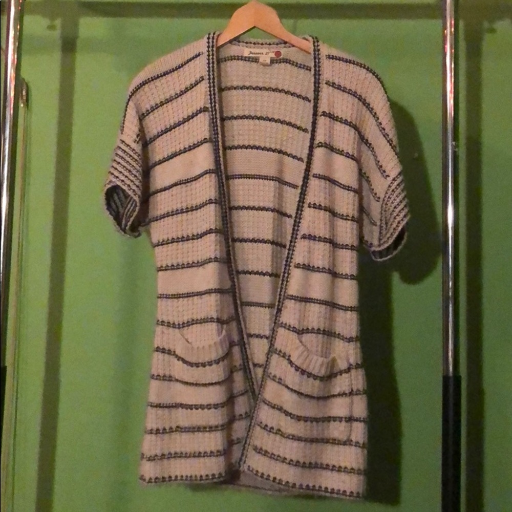 FOREVER 21 Striped Cardigan Sweater